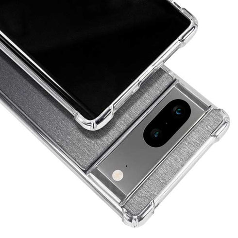 Brushed Steel Texture Google Pixel 8a Clear Case